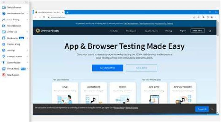 BrowserStack Live - Test website from different locations
