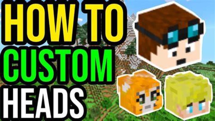 How do I apply custom heads in Minecraft?