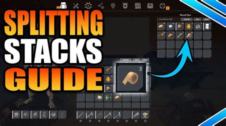 How do I split a stack of items?