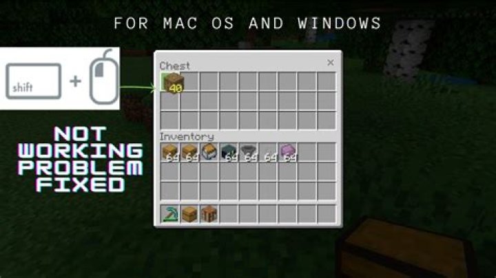 Shift + Click not working to take items from chest